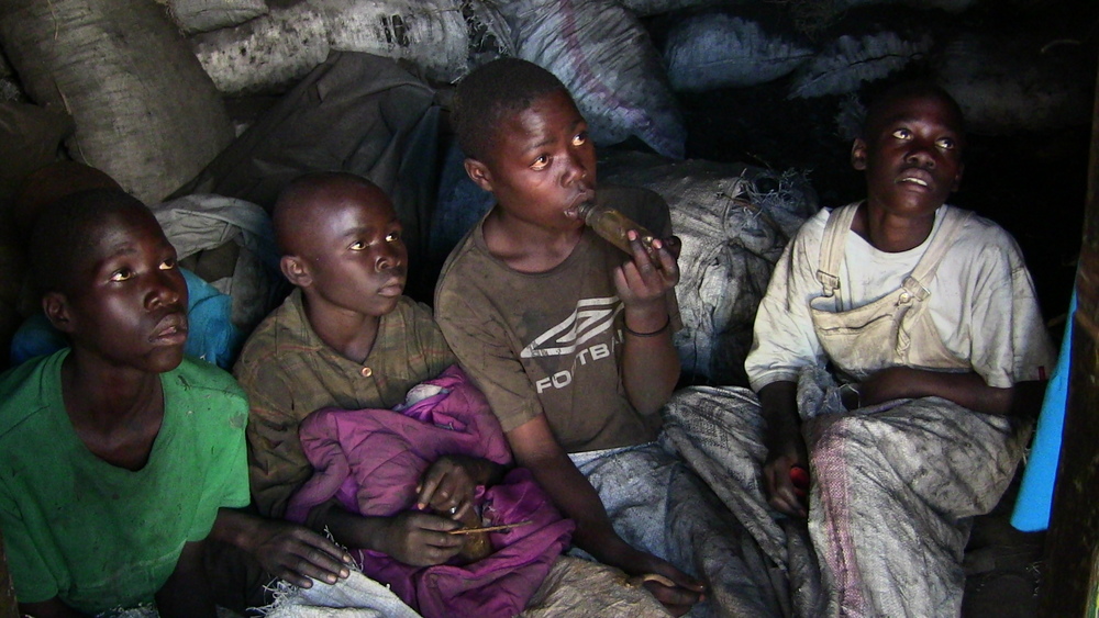 Founder of Home of Light and Love Foundation with children